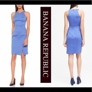 BR Periwinkle Blue Satin Sheath Dress Size 2